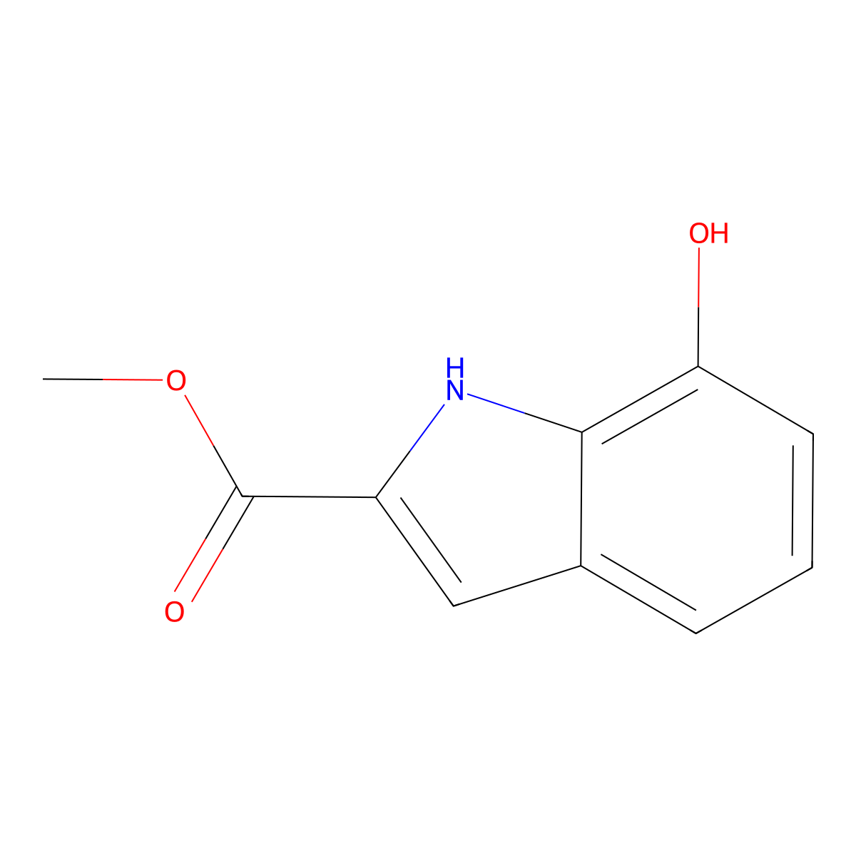 Methyl 7-hydroxy-1H-indole-2-carboxylate molecular structure, CAS 84638-72-2