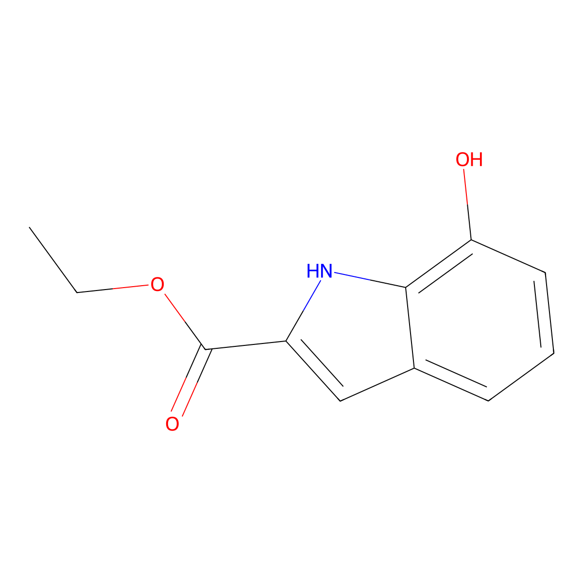 Ethyl 7-hydroxy-1H-indole-2-carboxylate molecular structure, CAS 84638-84-6