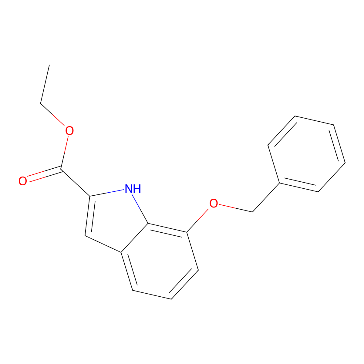 Ethyl 7-(benzyloxy)-1h-indole-2-carboxylate molecular structure, CAS 84639-06-5