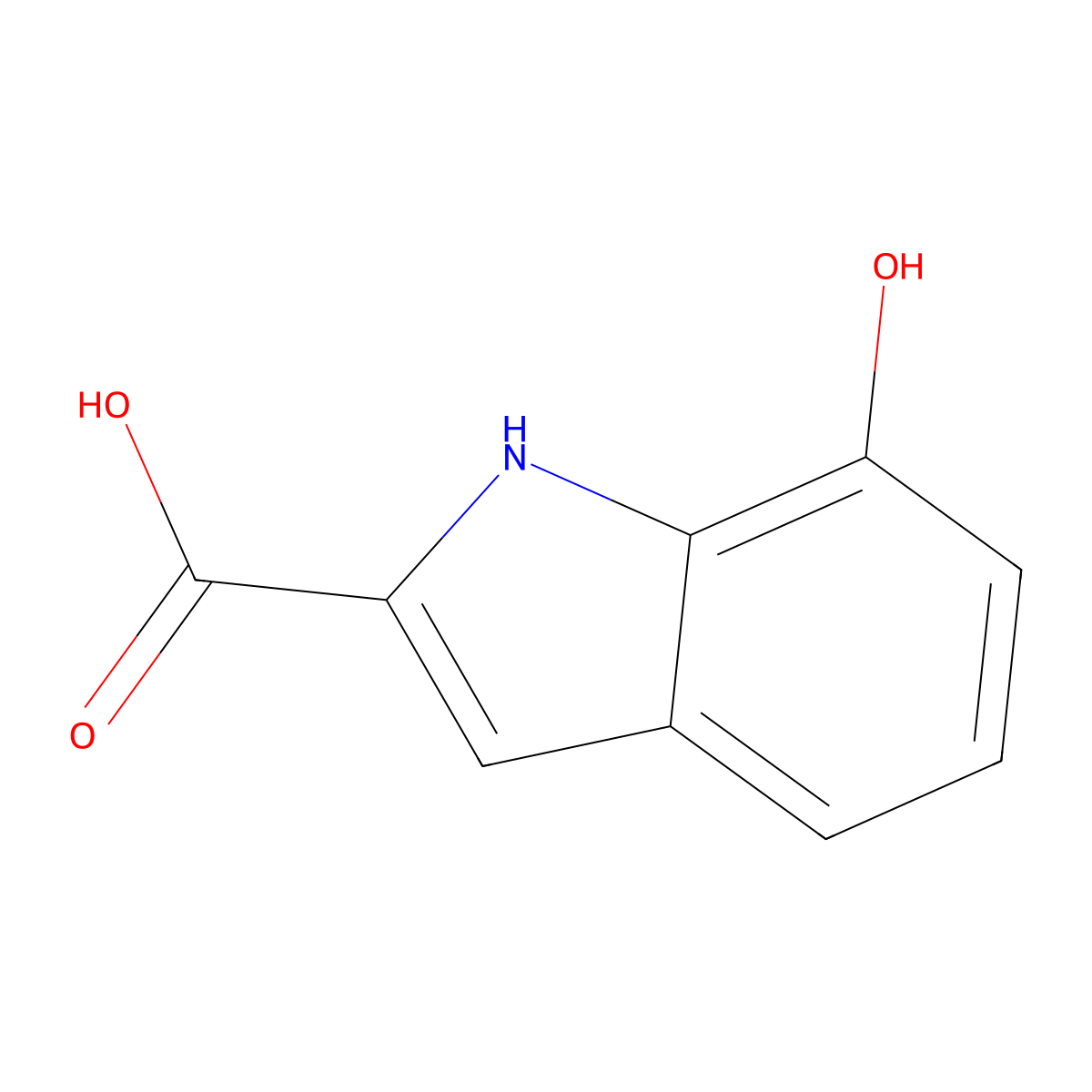 7-Hydroxy-1H-indole-2-carboxylic acid molecular structure, CAS 84639-84-9