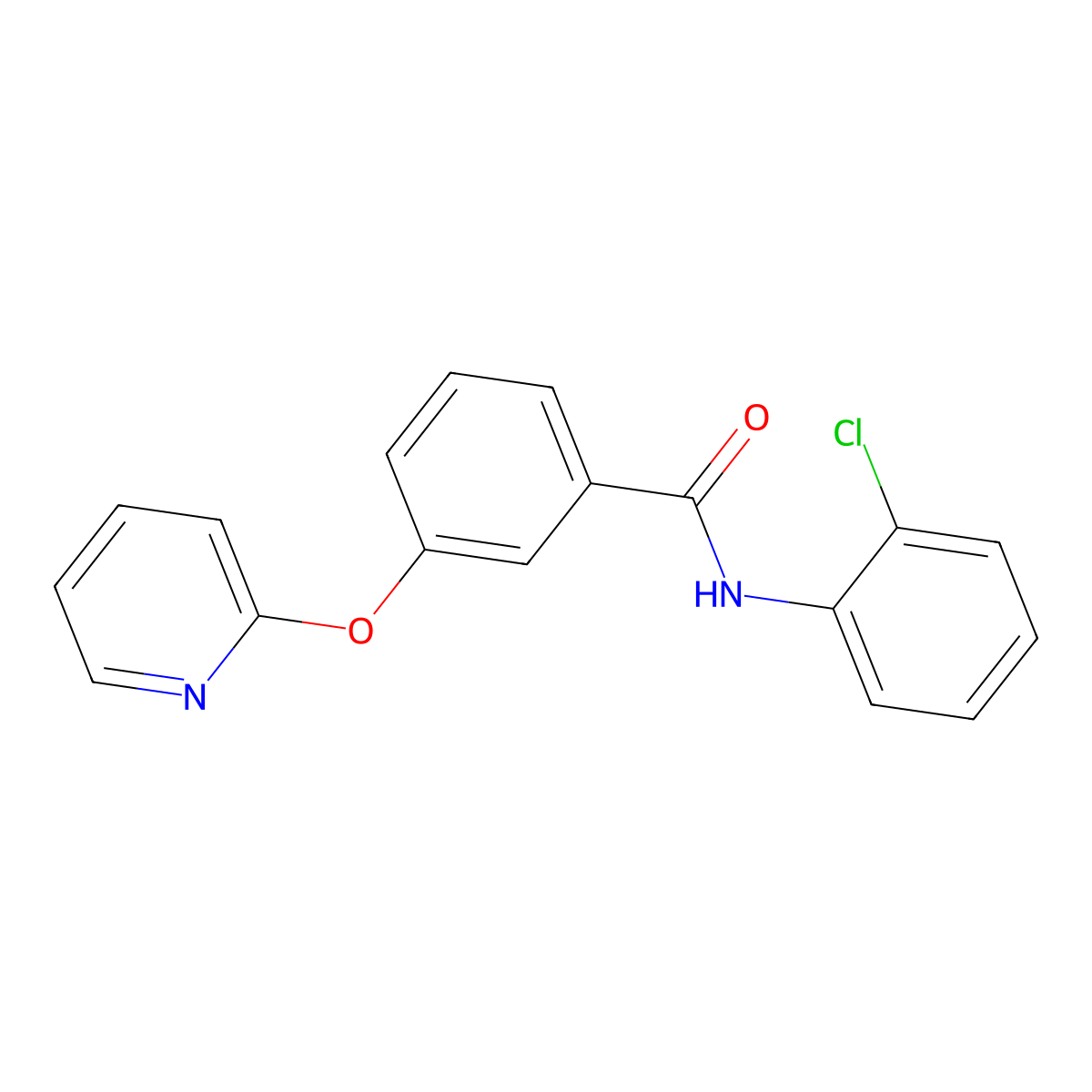 N-(2-chlorophenyl)-3-(pyridin-2-yloxy)benzamide molecular structure, CAS 84643-93-6
