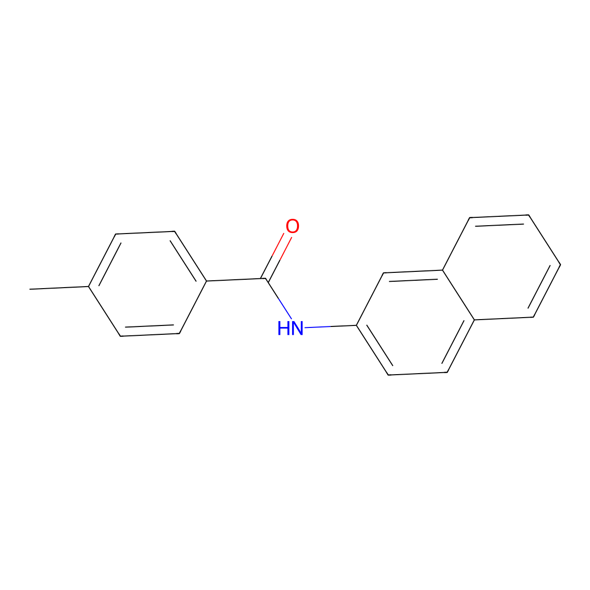 4-methyl-N-(naphthalen-2-yl)benzamide molecular structure, CAS 84647-12-1