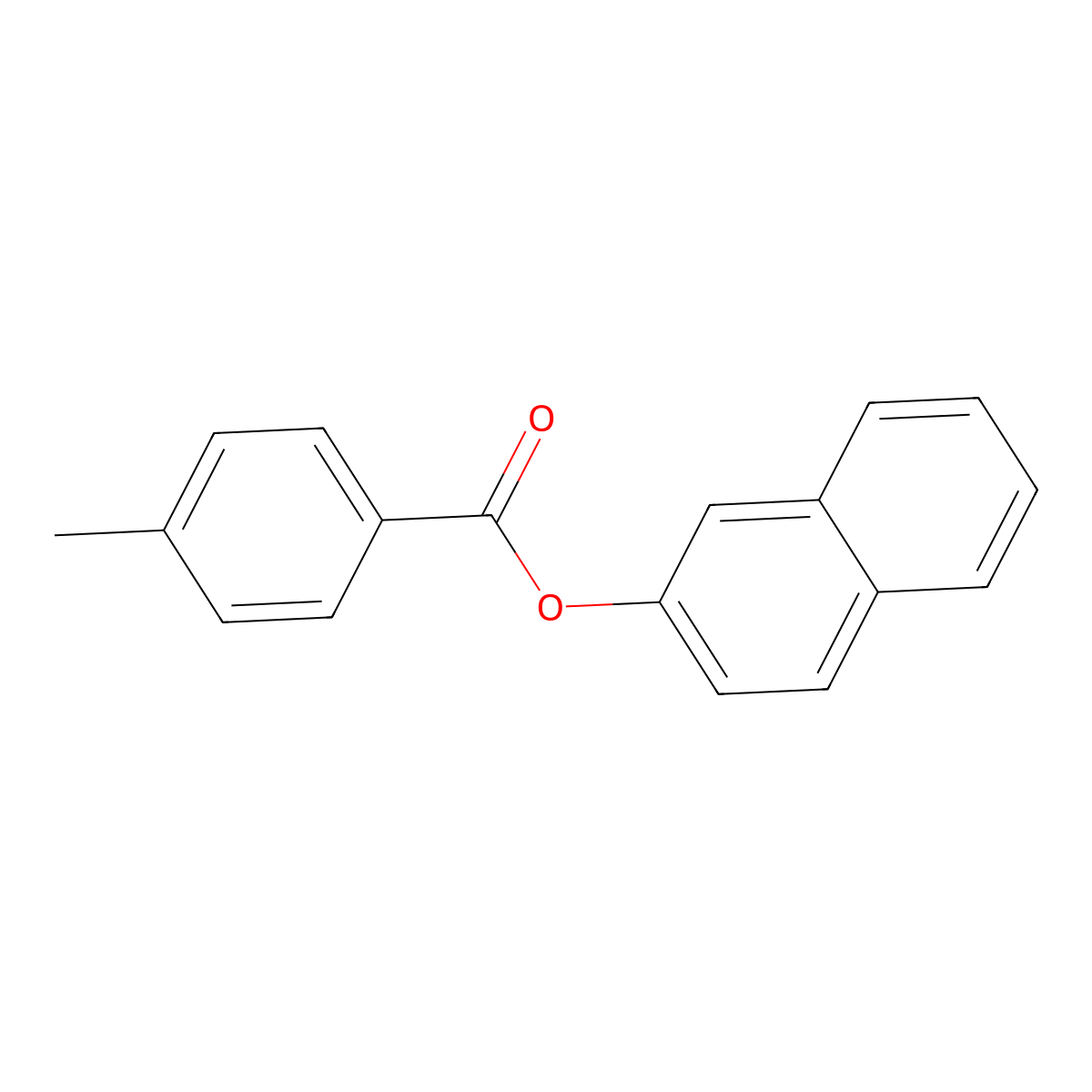 p-Toluic acid, 2-naphthyl ester molecular structure, CAS 84647-13-2