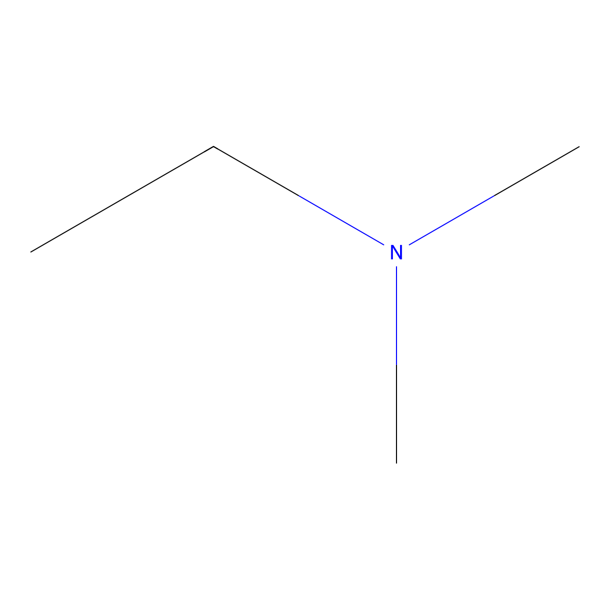 Dimethylethylamine molecular structure, CAS 84649-84-3