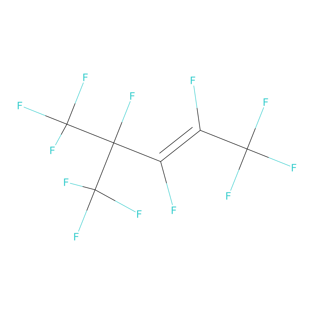 1,1,1,2,3,4,5,5,5(Or1,1,1,3,4,4,5,5,5)-nonafluoro-4(or2)-(trifluoromethyl)pent-2-ene molecular structure, CAS 84650-68-0
