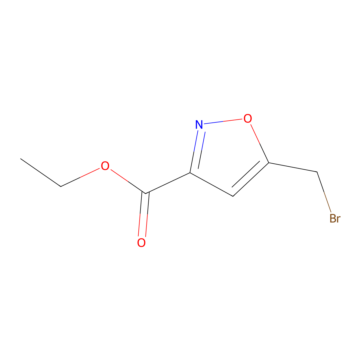 Ethyl 5-(bromomethyl)-1,2-oxazole-3-carboxylate molecular structure, CAS 84654-29-5