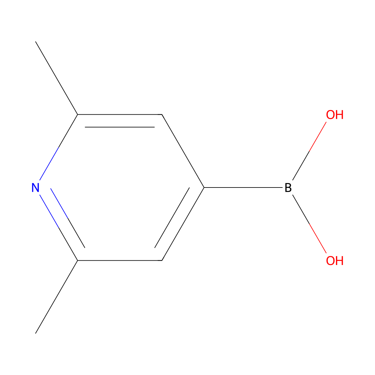 (2,6-Dimethylpyridin-4-yl)boronic acid molecular structure, CAS 846548-44-5