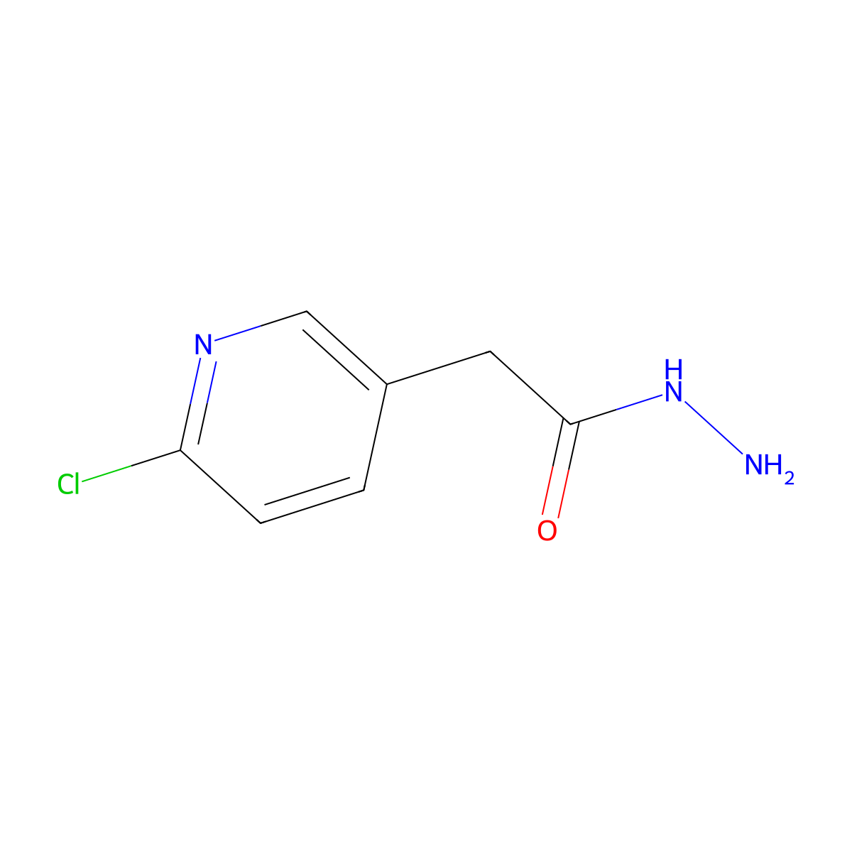 2-(6-Chloropyridin-3-yl)acetohydrazide molecular structure, CAS 846548-86-5