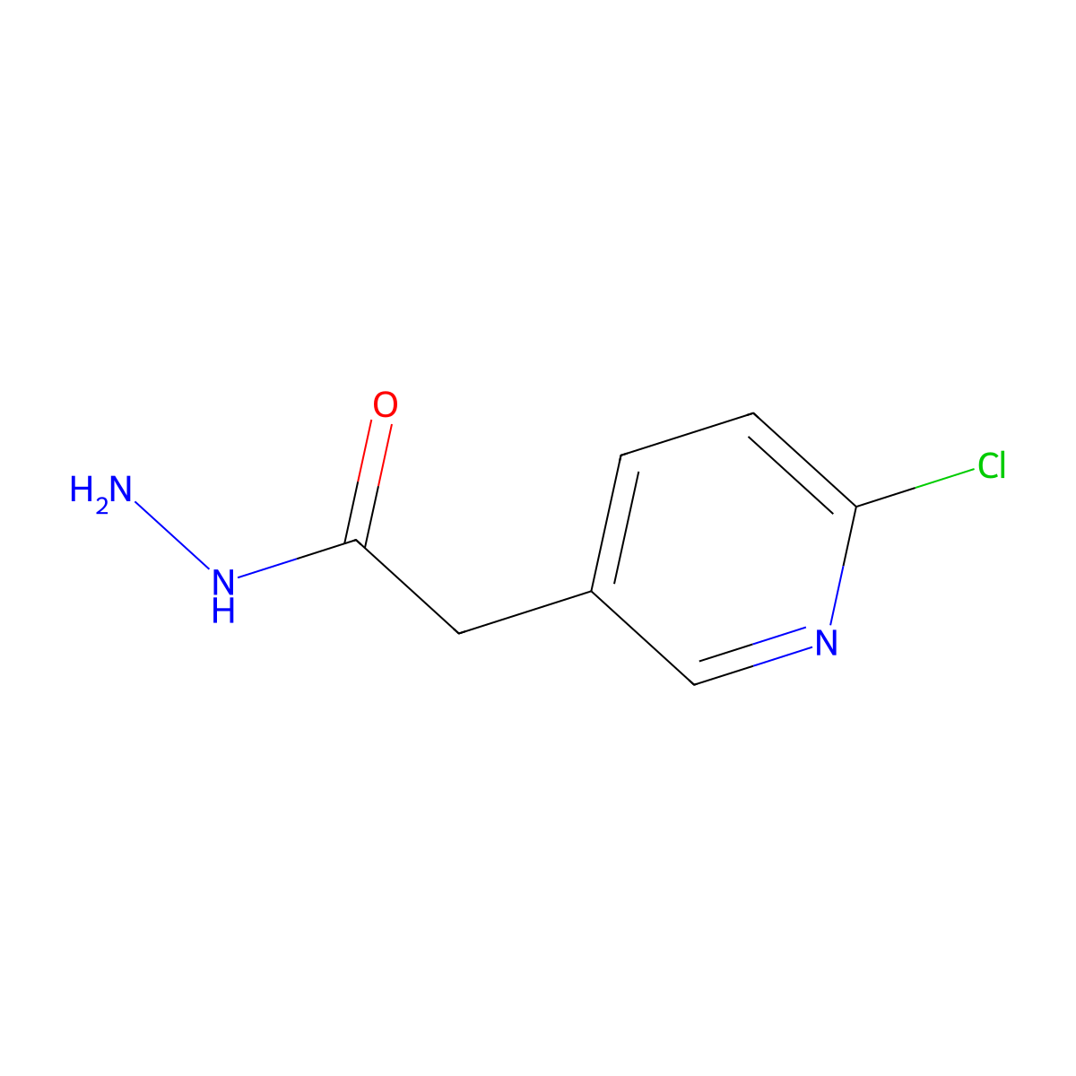 2-(6-Chloropyridin-3-yl)acetohydrazide molecular structure, CAS 846548-86-5