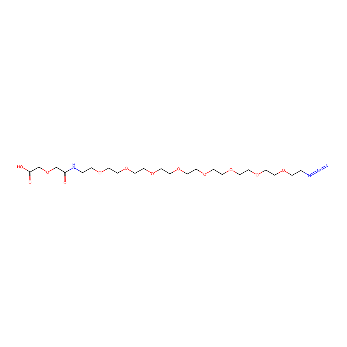 2-((Azido-PEG8-carbamoyl)methoxy)acetic acid molecular structure, CAS 846549-37-9