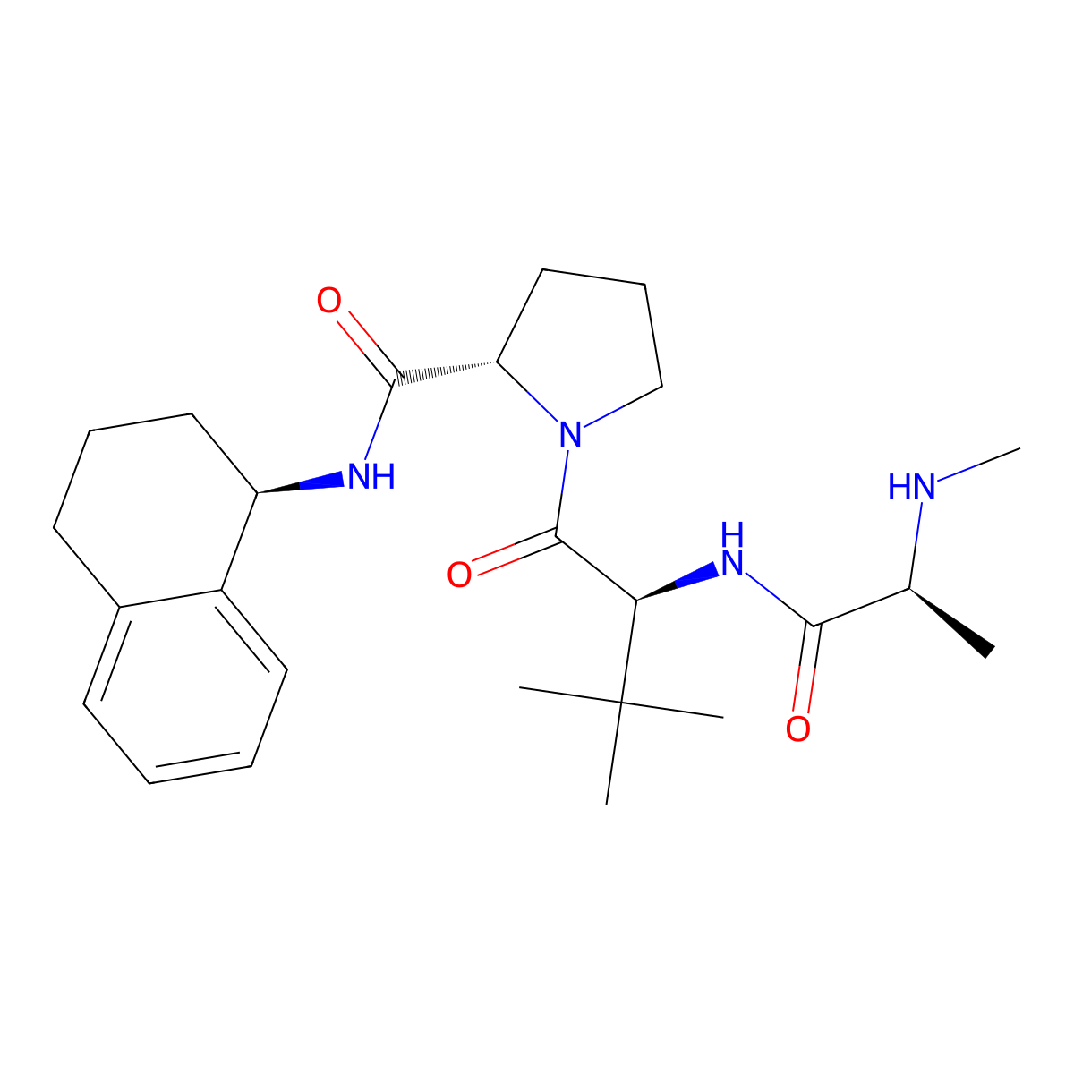1-[3,3-Dimethyl-2-(2-Methylamino-Propionylamino)-Butyryl]-Pyrrolidine-2-Carboxylic Acid(1,2,3,4-Tetrahydro-Naphthalen-1-Yl)-Amide molecular structure, CAS 846550-95-6