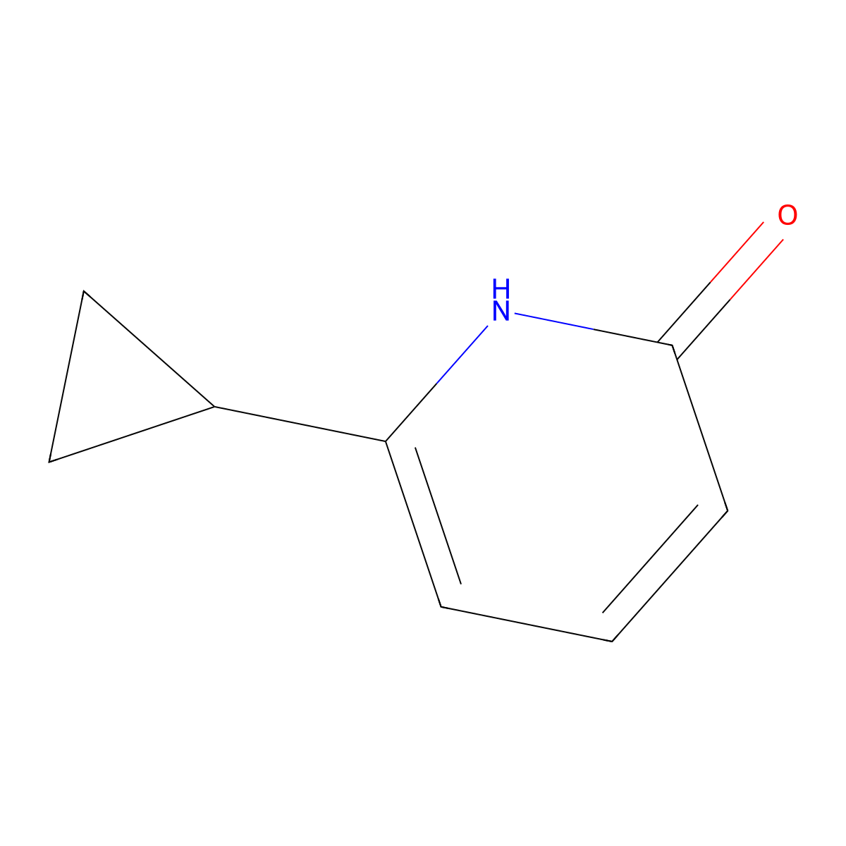 6-cyclopropyl-1H-pyridin-2-one molecular structure, CAS 846551-99-3