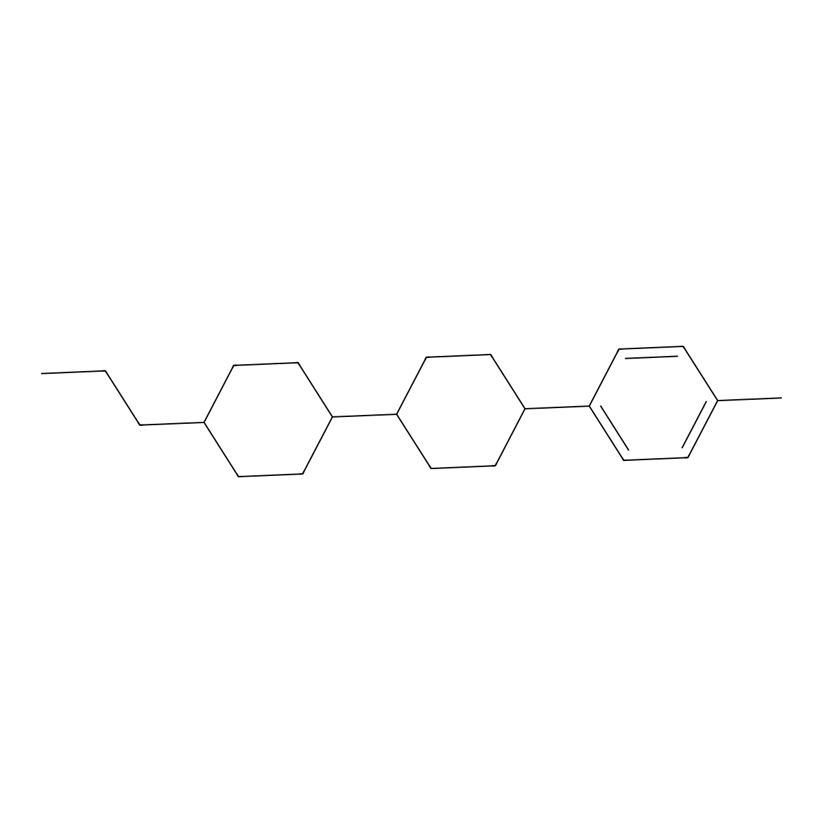1-Methyl-4-[(trans,trans)-4'-propyl[1,1'-bicyclohexyl]-4-yl]benzene molecular structure, CAS 84656-75-7