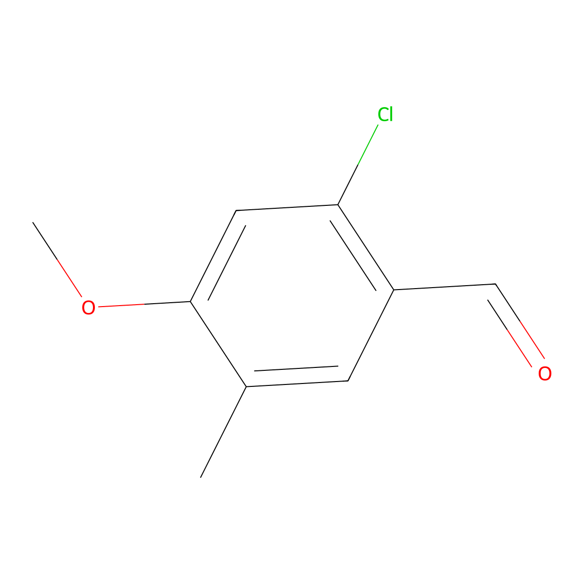 2-Chloro-4-methoxy-5-methylbenzaldehyde molecular structure, CAS 84657-23-8