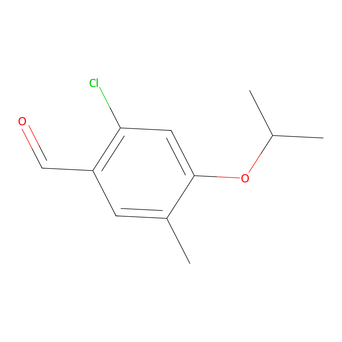 2-Chloro-4-isopropoxy-5-methylbenzaldehyde molecular structure, CAS 84657-25-0