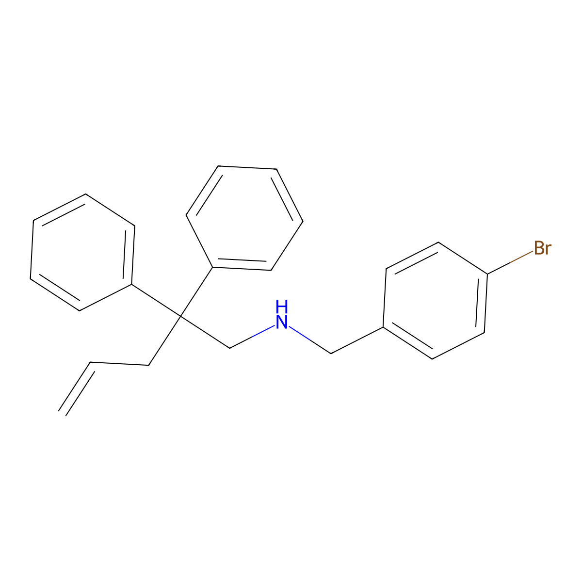 [(4-Bromophenyl)methyl](2,2-diphenylpent-4-en-1-yl)amine molecular structure, CAS 846576-86-1