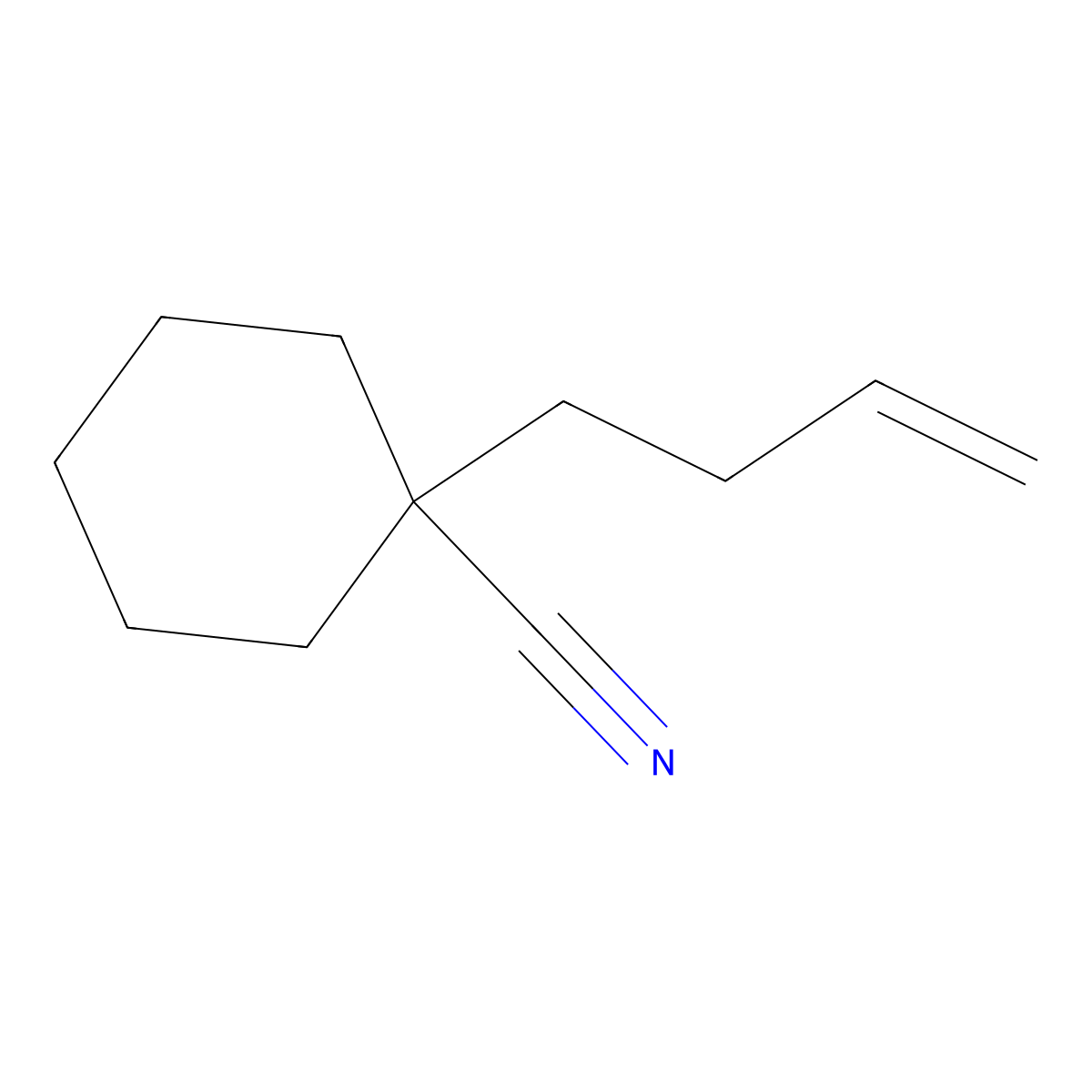 1-(But-3-en-1-yl)cyclohexane-1-carbonitrile molecular structure, CAS 846577-05-7