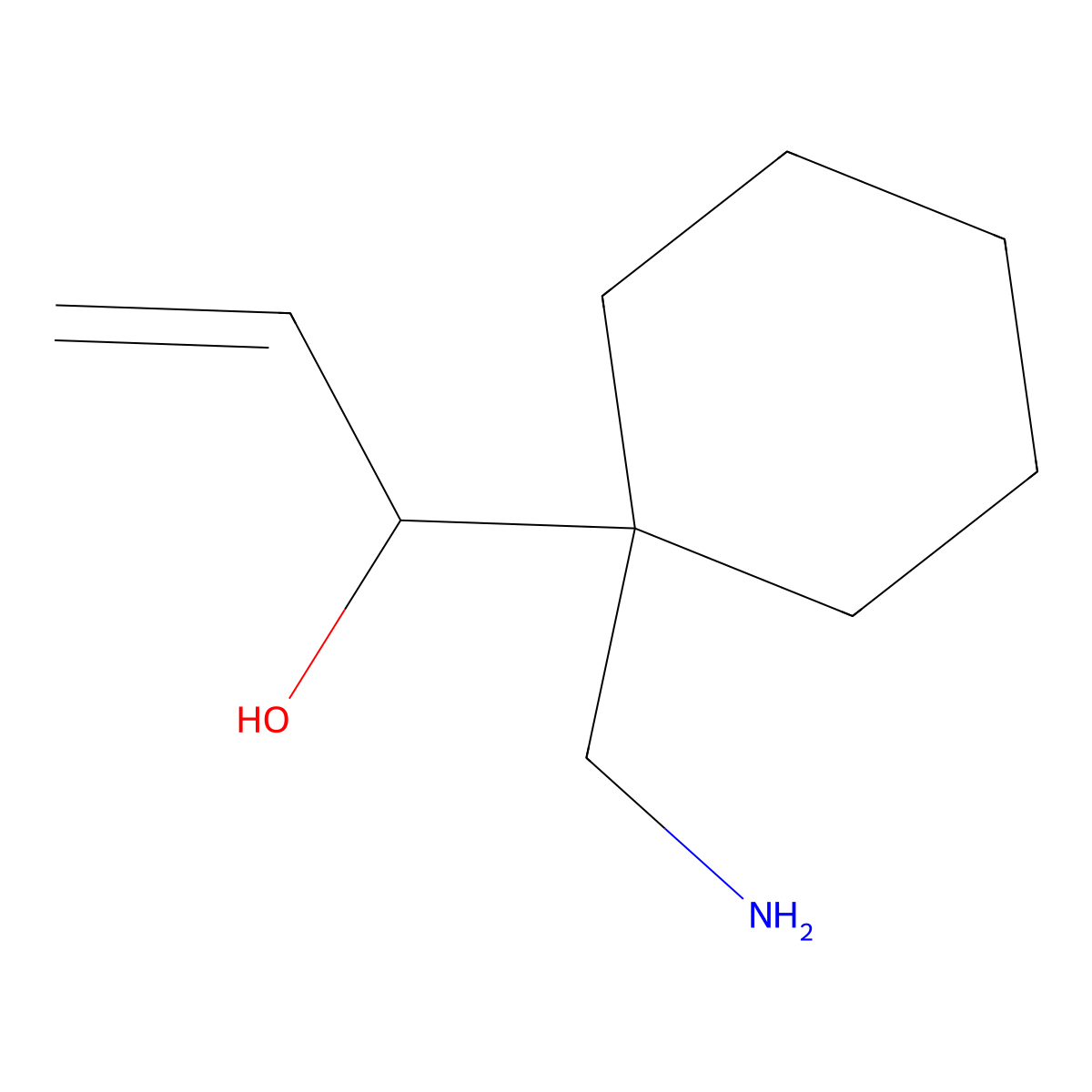1-[1-(Aminomethyl)cyclohexyl]prop-2-en-1-ol molecular structure, CAS 846577-08-0