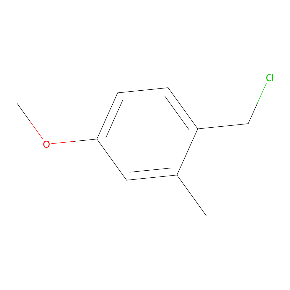 1-(Chloromethyl)-4-methoxy-2-methylbenzene molecular structure, CAS 84658-09-3