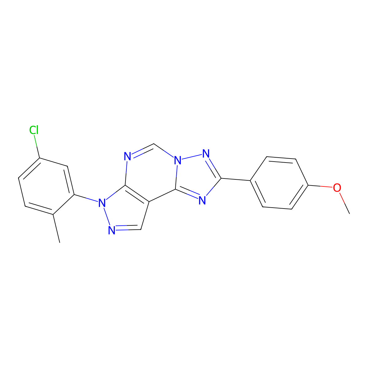 7-(5-chloro-2-methylphenyl)-2-(4-methoxyphenyl)-7H-pyrazolo[4,3-e][1,2,4]triazolo[1,5-c]pyrimidine molecular structure, CAS 846580-68-5