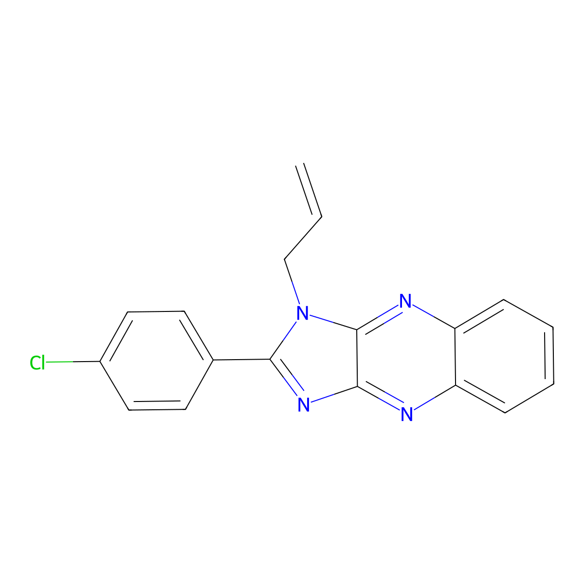 2-(4-Chlorophenyl)-3-prop-2-enylimidazo[4,5-b]quinoxaline molecular structure, CAS 846581-62-2