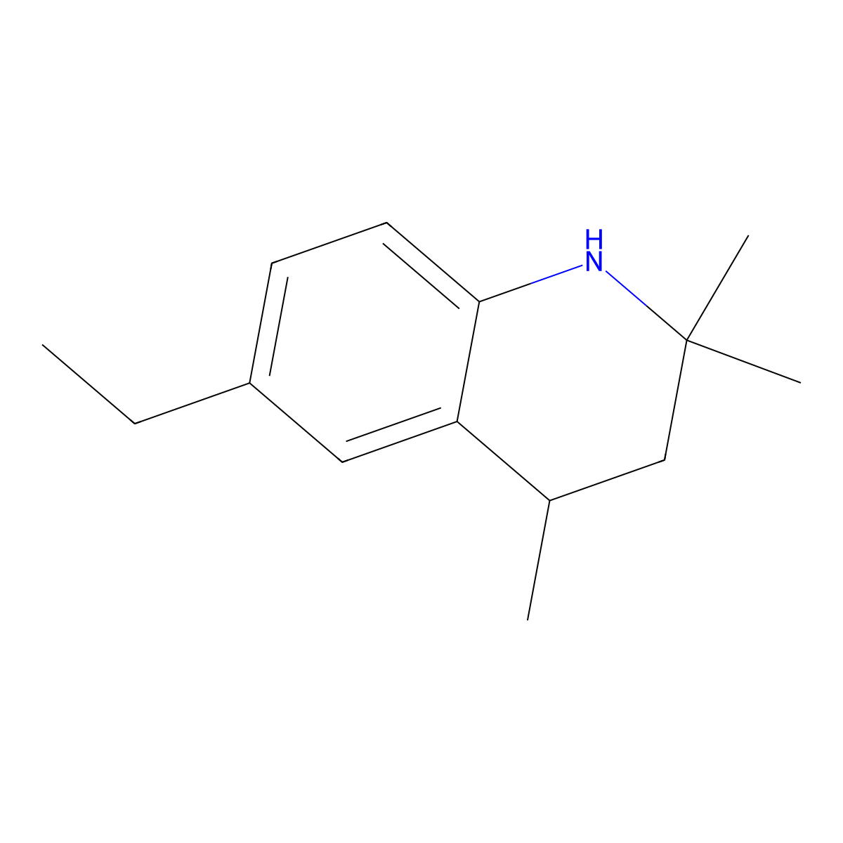 6-Ethyl-2,2,4-trimethyl-1,2,3,4-tetrahydroquinoline molecular structure, CAS 846585-07-7