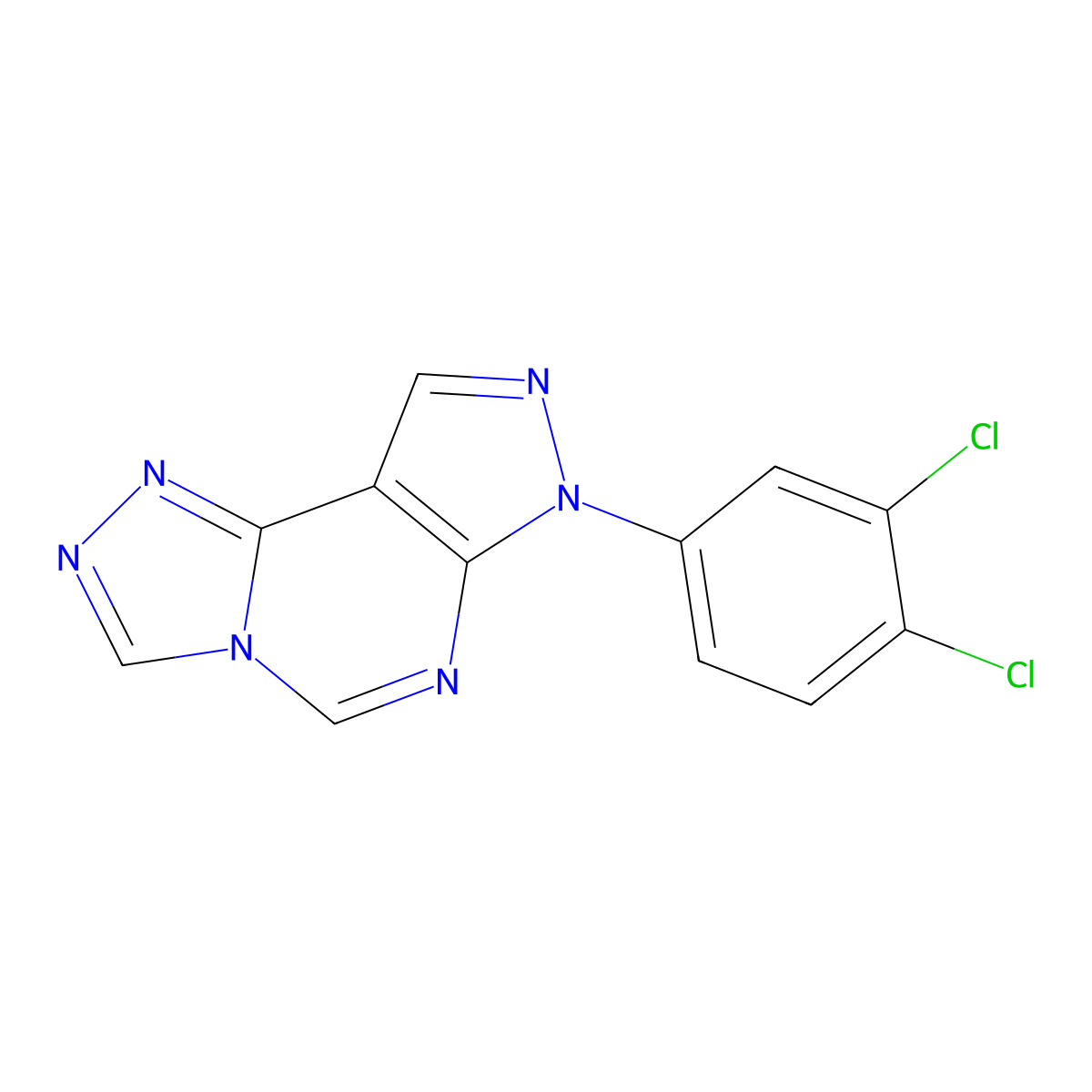 C12H6Cl2N6 molecular structure, CAS 846586-83-2
