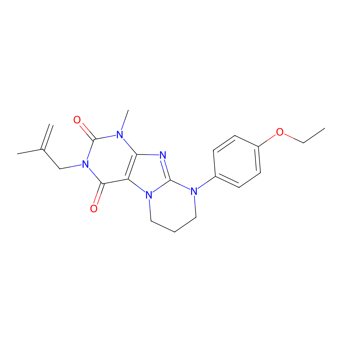 9-(4-ethoxyphenyl)-1-methyl-3-(2-methylprop-2-enyl)-7,8-dihydro-6H-purino[7,8-a]pyrimidine-2,4-dione molecular structure, CAS 846588-46-3