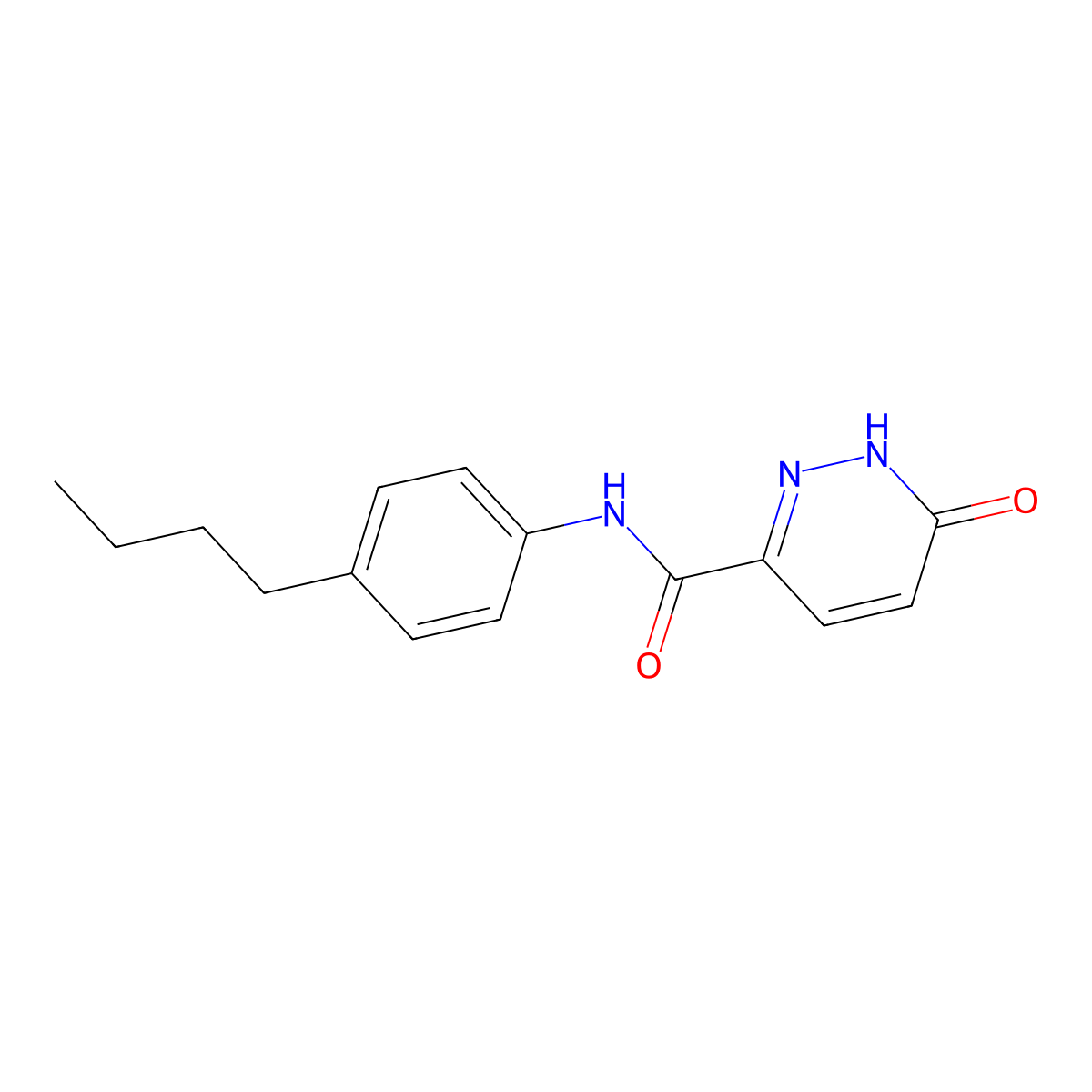 N-(4-butylphenyl)-6-oxo-1,6-dihydropyridazine-3-carboxamide molecular structure, CAS 846589-51-3