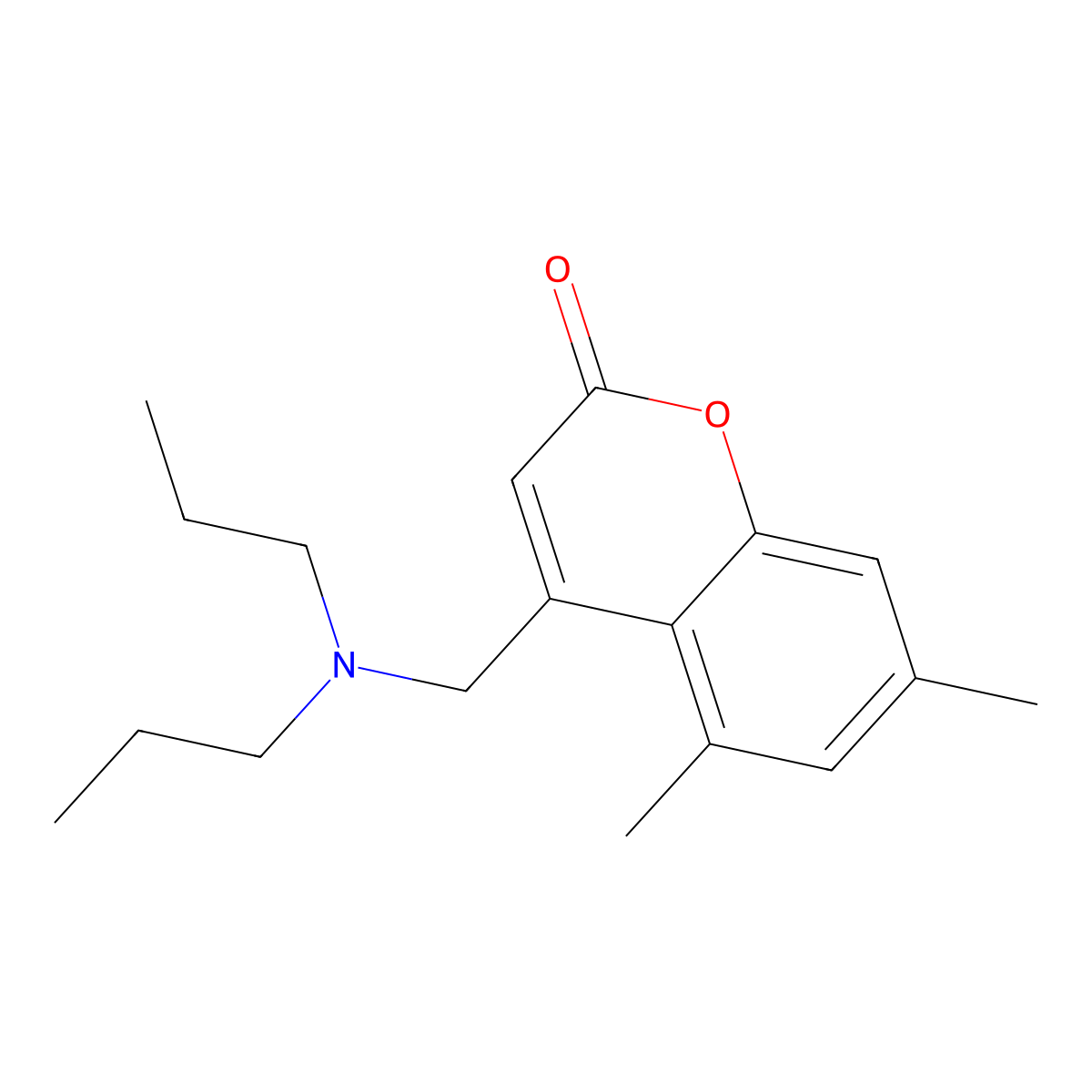 4-[(dipropylamino)methyl]-5,7-dimethyl-2H-chromen-2-one molecular structure, CAS 846590-31-6