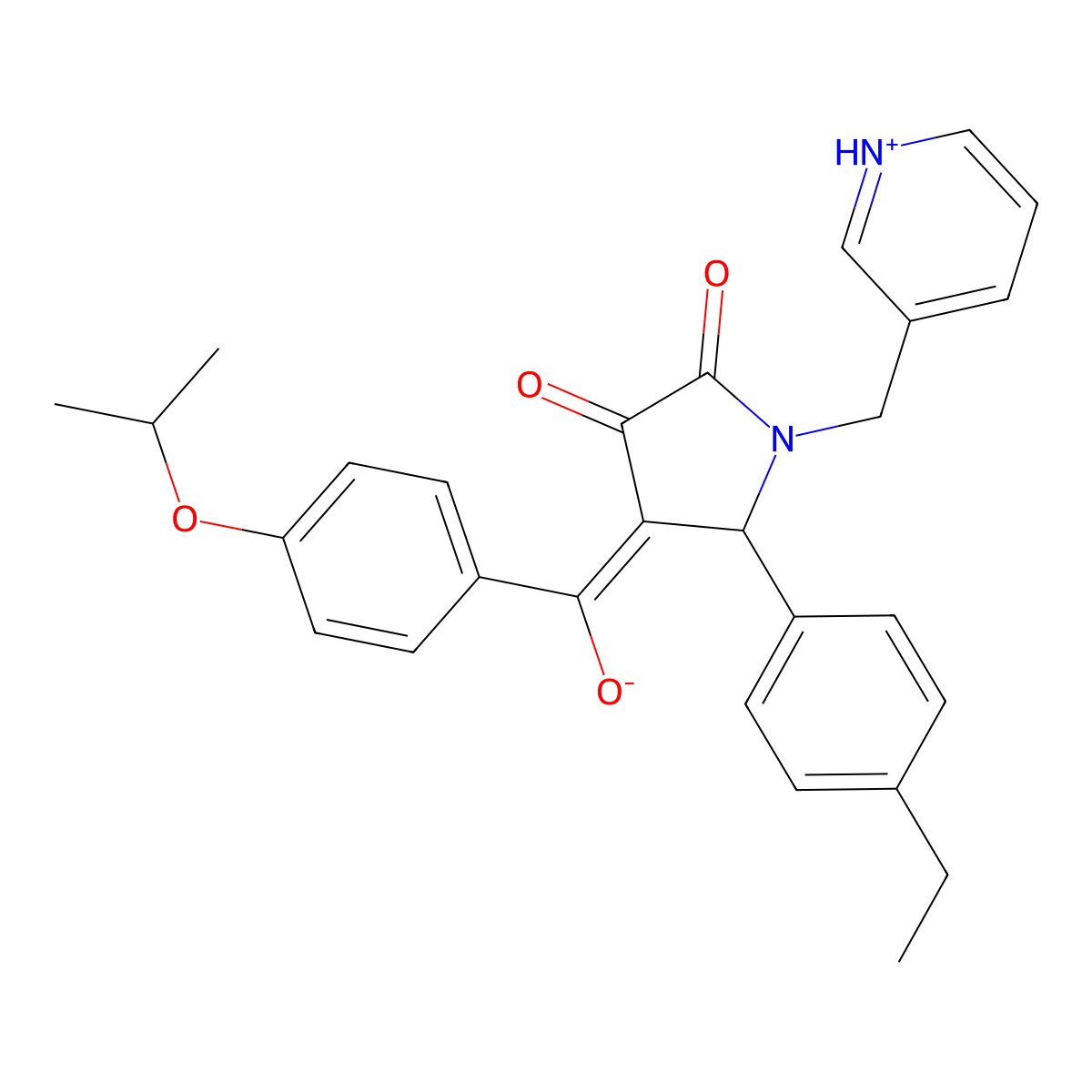 5-(4-ethylphenyl)-3-hydroxy-4-[4-(propan-2-yloxy)benzoyl]-1-[(pyridin-3-yl)methyl]-2,5-dihydro-1H-pyrrol-2-one molecular structure, CAS 846590-87-2
