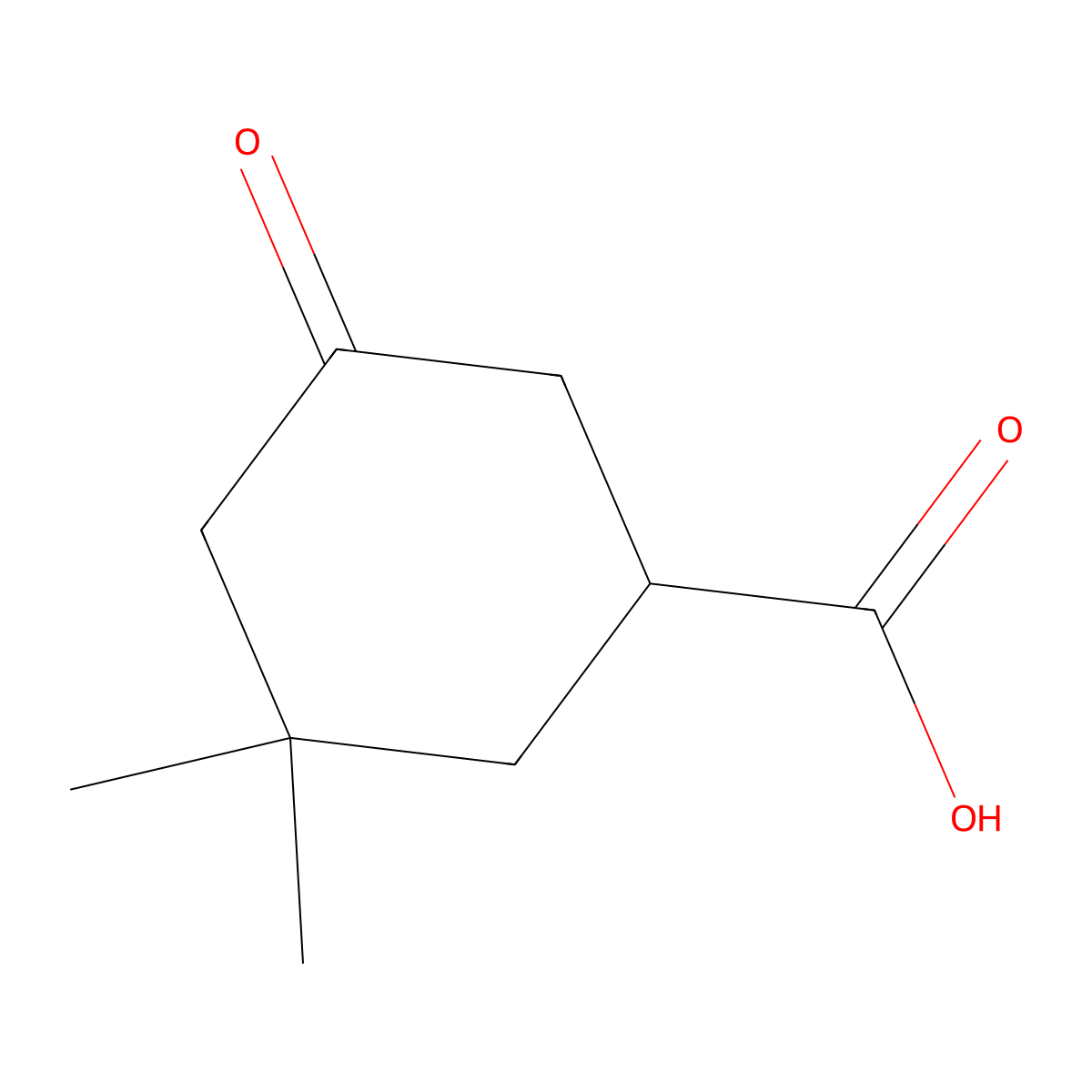 3,3-Dimethyl-5-oxocyclohexane-1-carboxylic acid molecular structure, CAS 84660-99-1