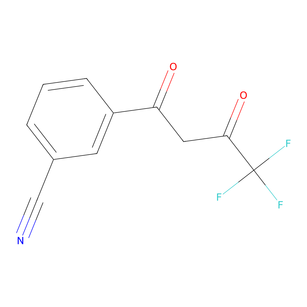 3-(4,4,4-Trifluoro-1,3-dioxobutyl)-benzonitrile molecular structure, CAS 846601-25-0