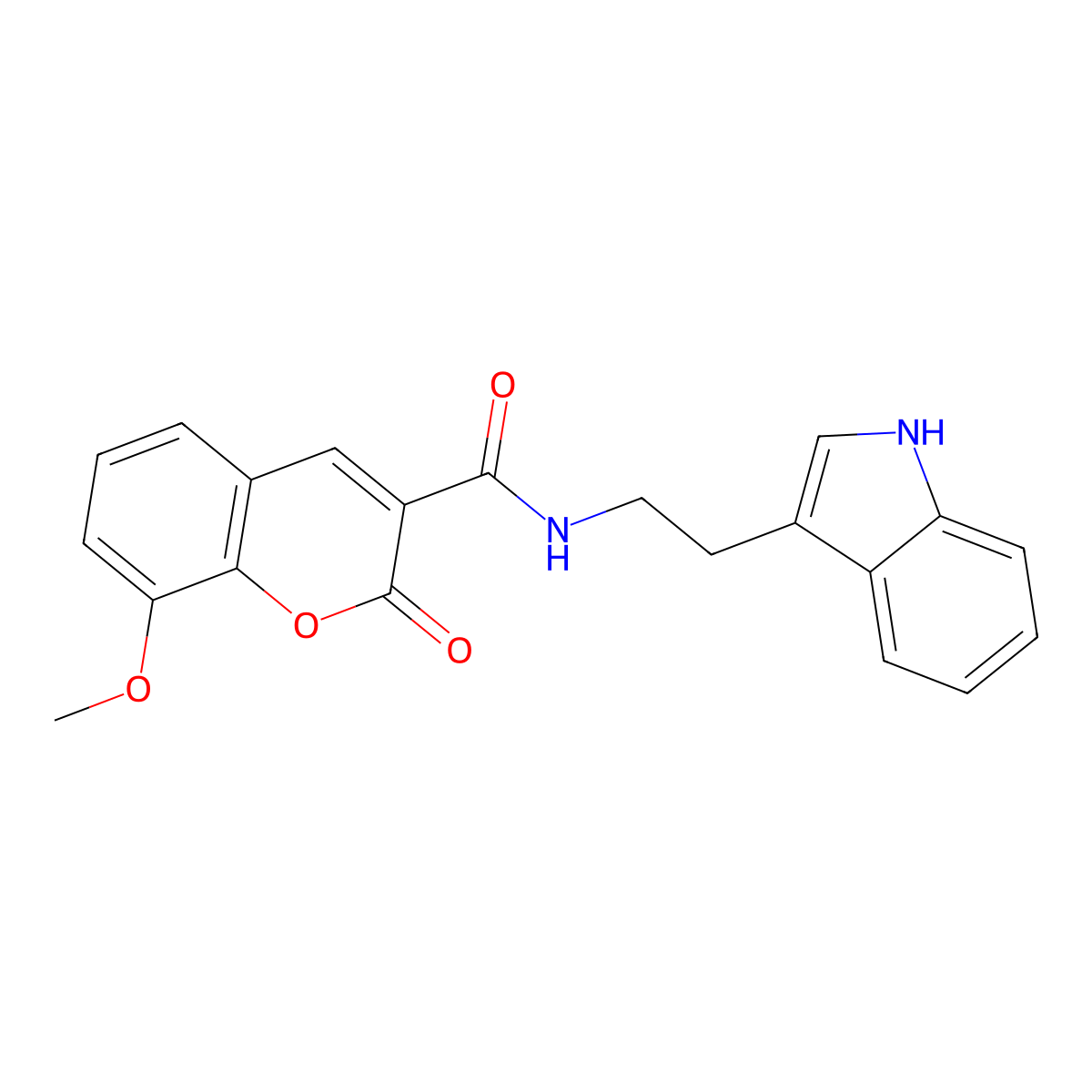 N-[2-(1H-indol-3-yl)ethyl]-8-methoxy-2-oxo-2H-chromene-3-carboxamide molecular structure, CAS 846601-32-9