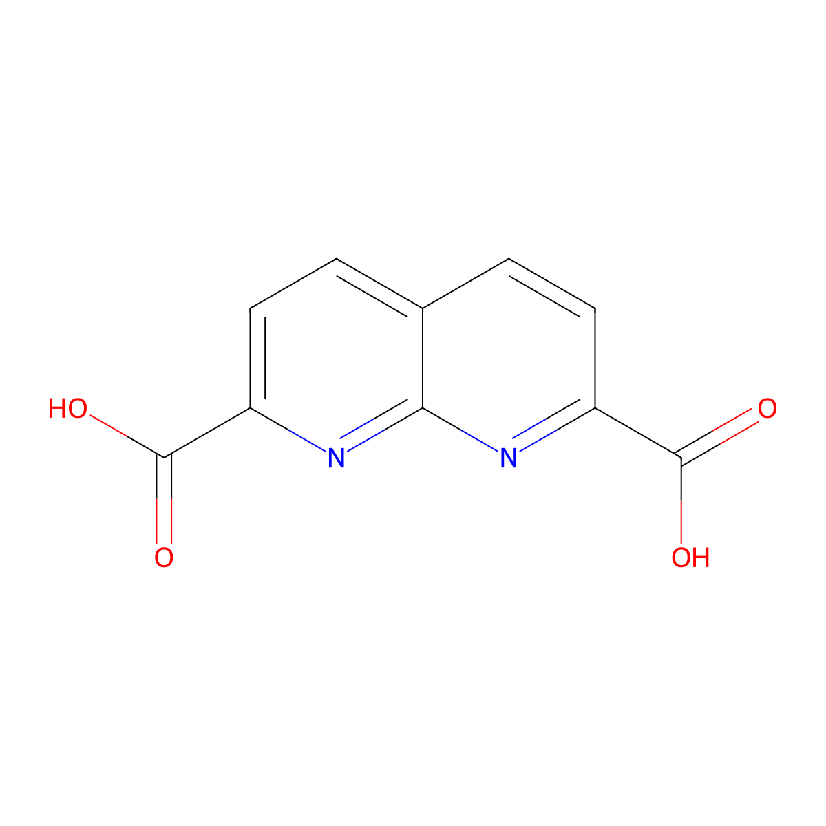 1,8-Naphthyridine-2,7-dicarboxylic acid molecular structure, CAS 84670-42-8