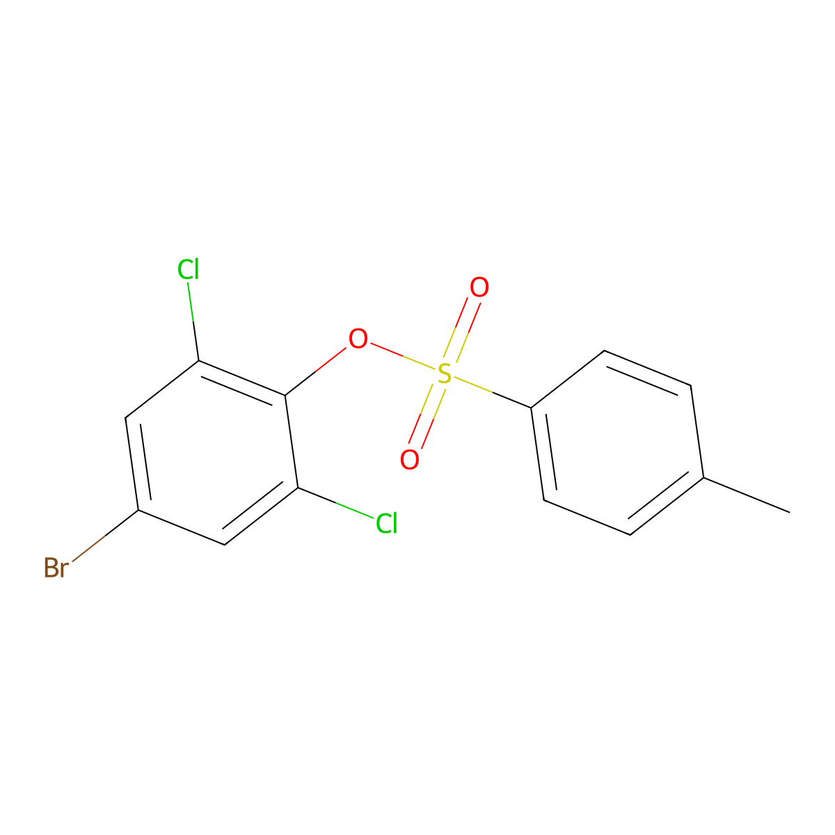 4-Bromo-2,6-dichlorophenyl 4-methylbenzene-1-sulfonate molecular structure, CAS 84672-49-1