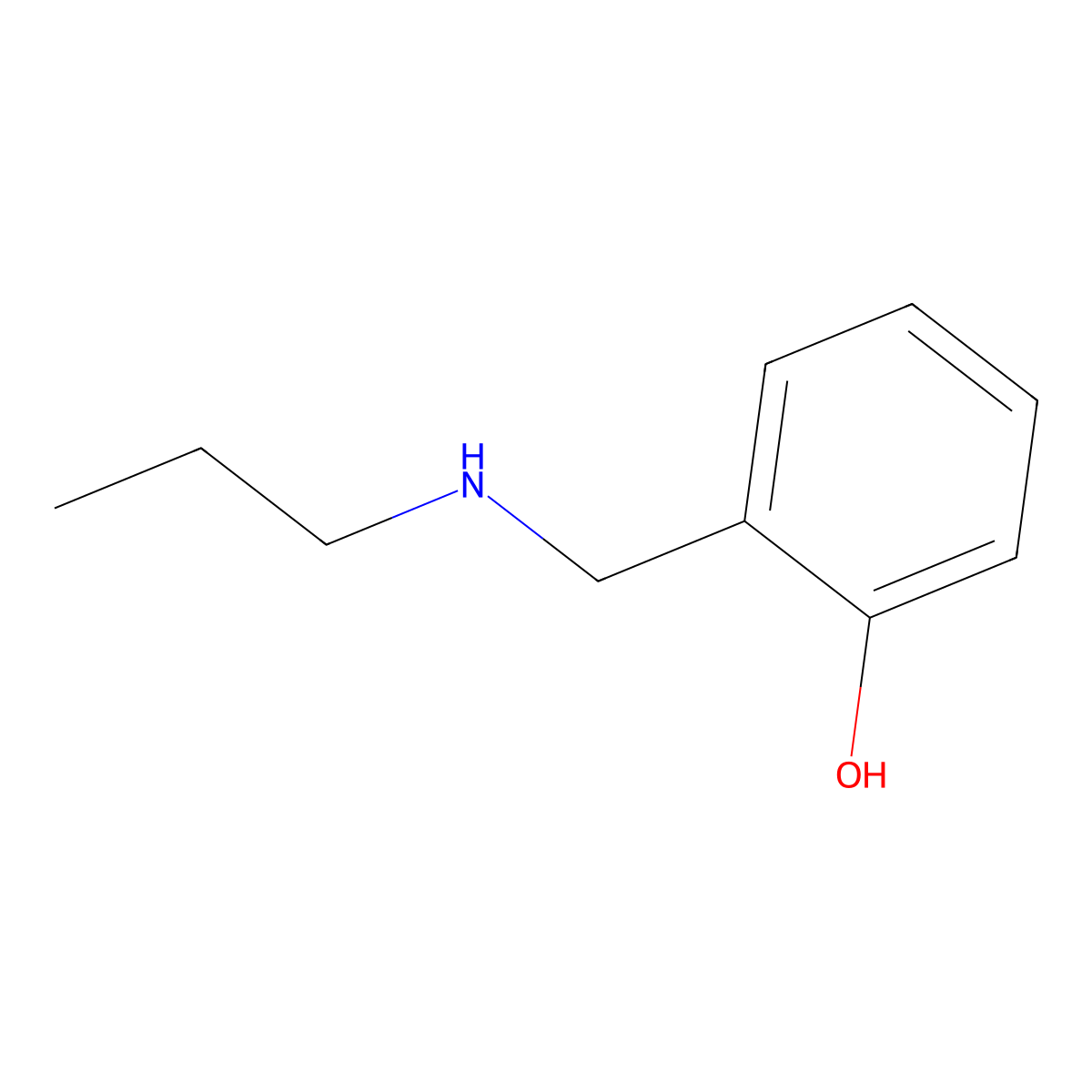 2-[(Propylamino)methyl]phenol molecular structure, CAS 84672-90-2