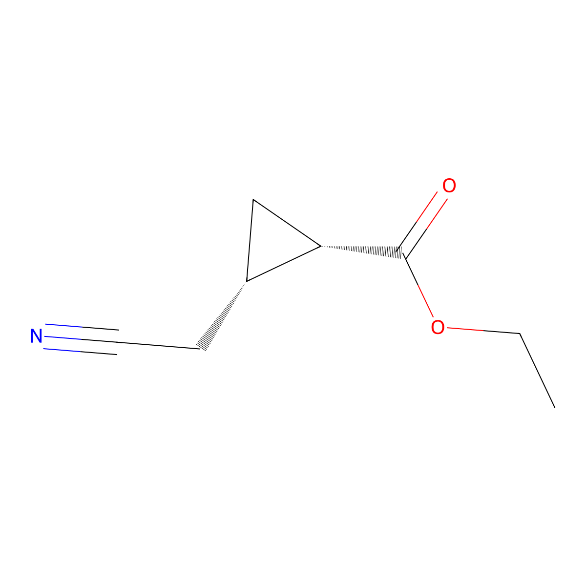 cis-Ethyl 2-(cyanomethyl)cyclopropanecarboxylate molecular structure, CAS 84673-47-2