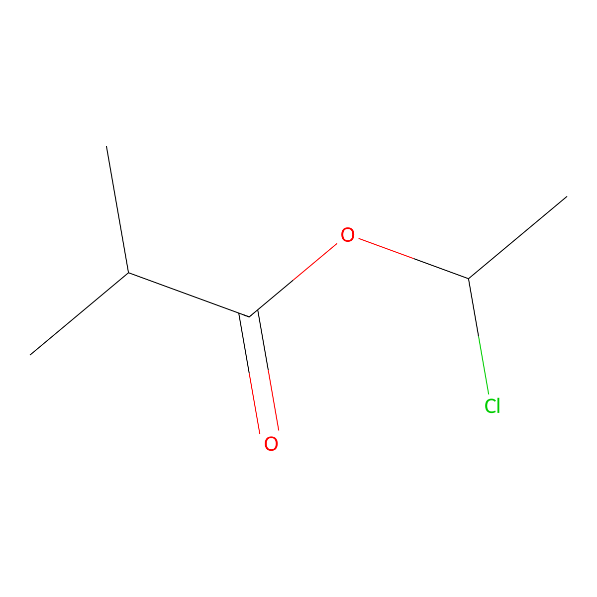 1-Chloroethyl 2-methylpropanoate molecular structure, CAS 84674-32-8