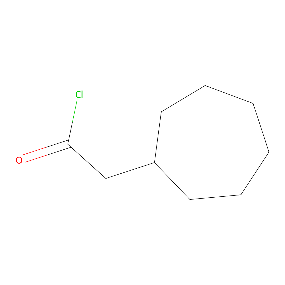 2-Cycloheptylacetyl chloride molecular structure, CAS 84676-49-3