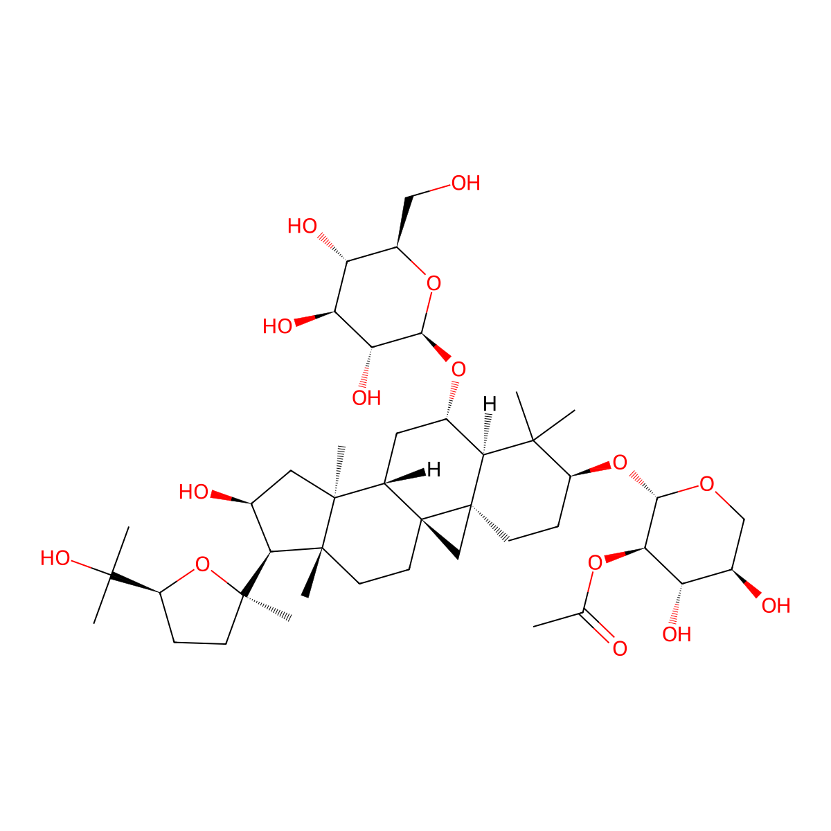 Astragaloside II molecular structure, CAS 84676-89-1