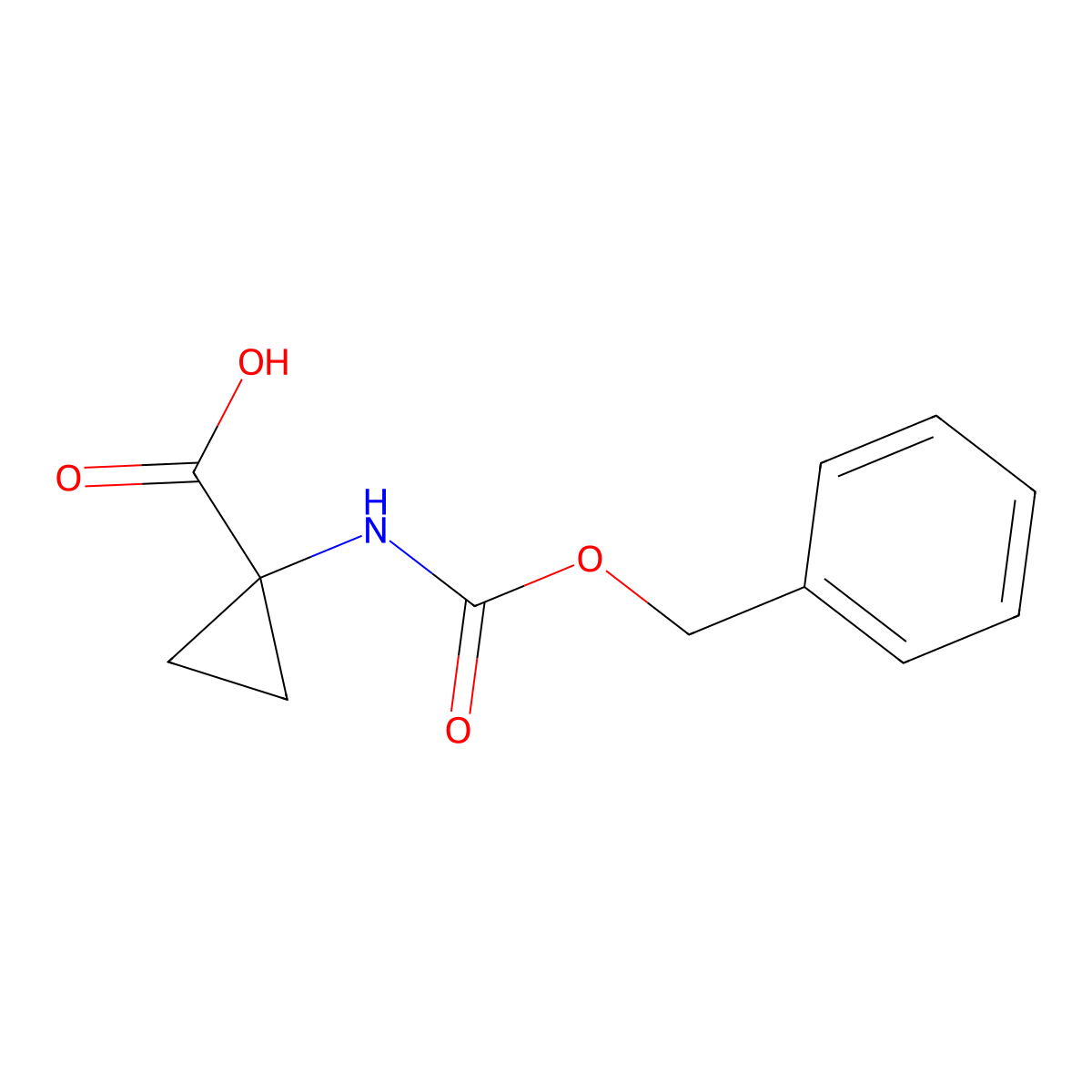 1-{[(Benzyloxy)carbonyl]amino}cyclopropane-1-carboxylic acid molecular structure, CAS 84677-06-5