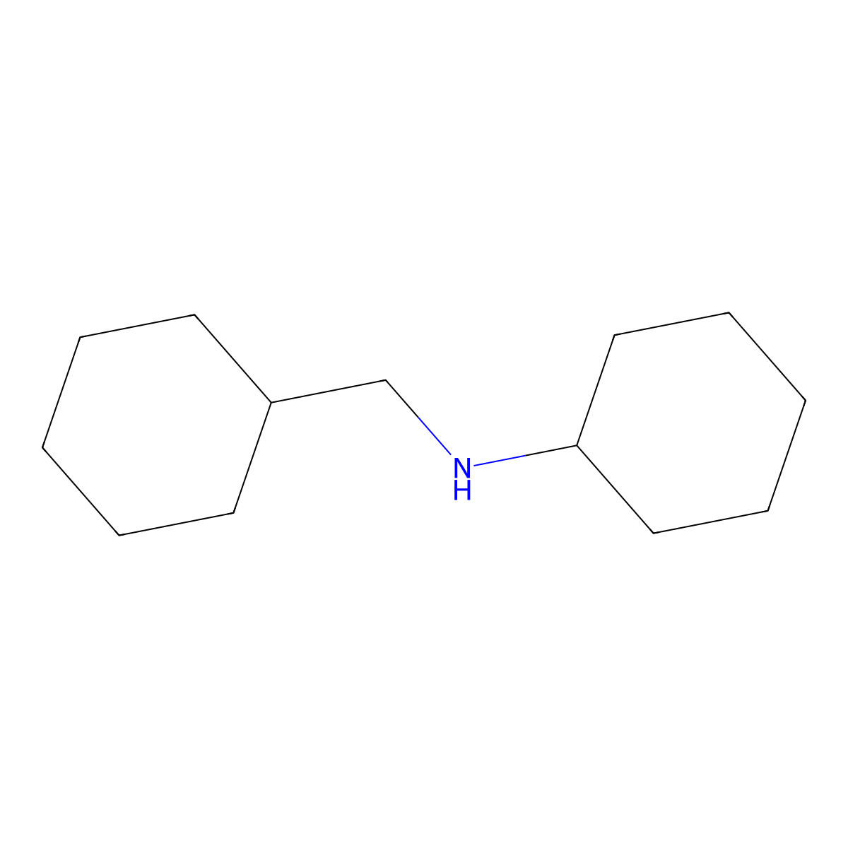 (Cyclohexylmethyl)cyclohexylamine molecular structure, CAS 84681-77-6