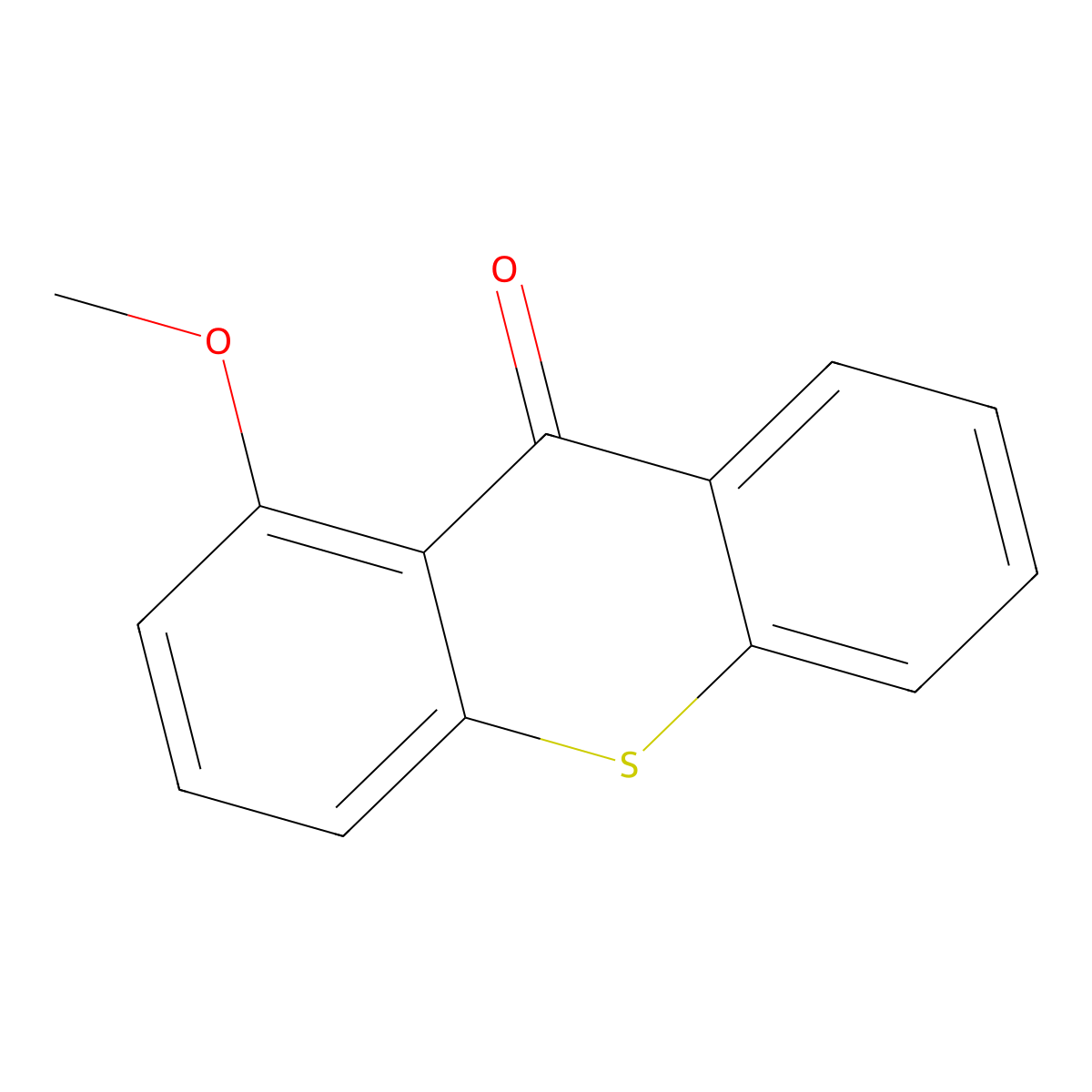 1-methoxy-9H-thioxanthen-9-one molecular structure, CAS 84682-32-6