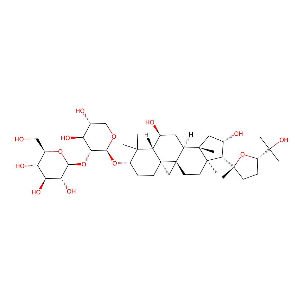 Astragaloside III molecular structure, CAS 84687-42-3
