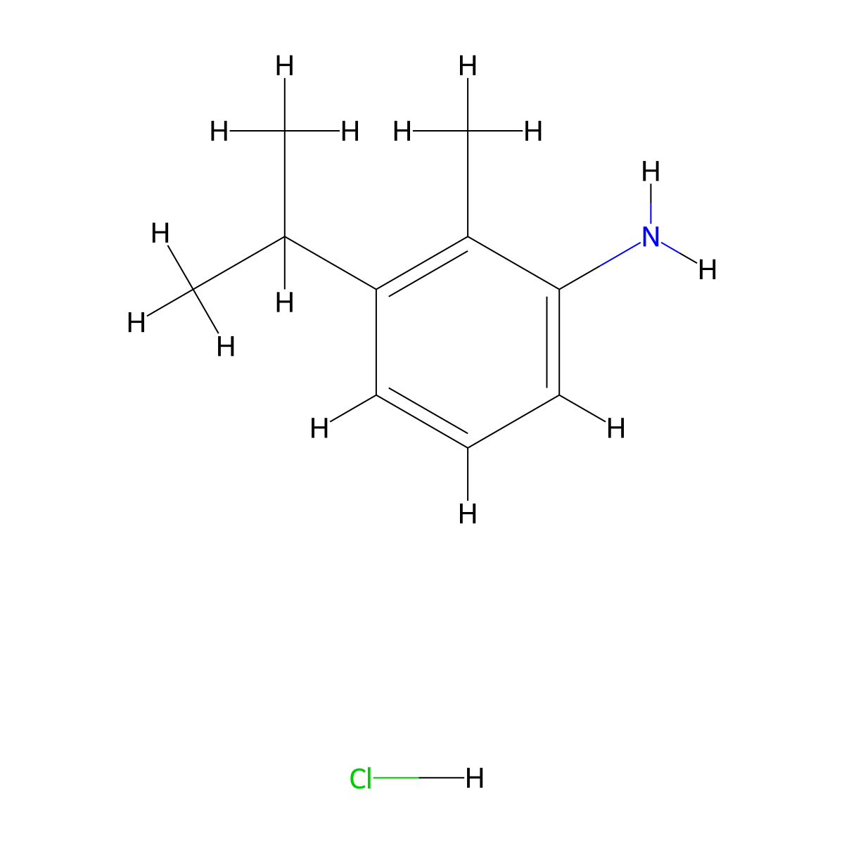 2-Methyl-3-(propan-2-yl)aniline hydrochloride molecular structure, CAS 84687-73-0