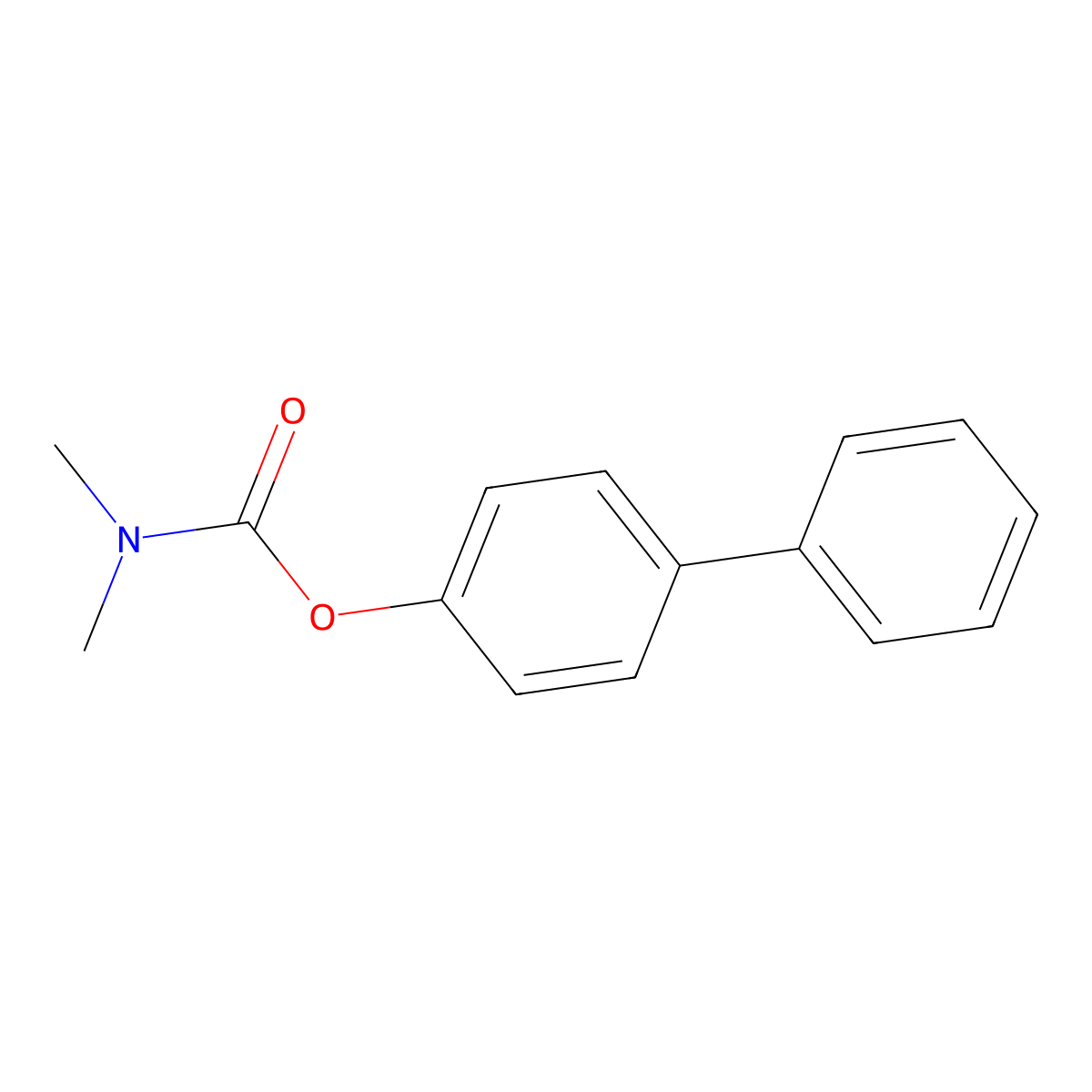 Biphenyl-4-yl dimethylcarbamate molecular structure, CAS 84695-00-1