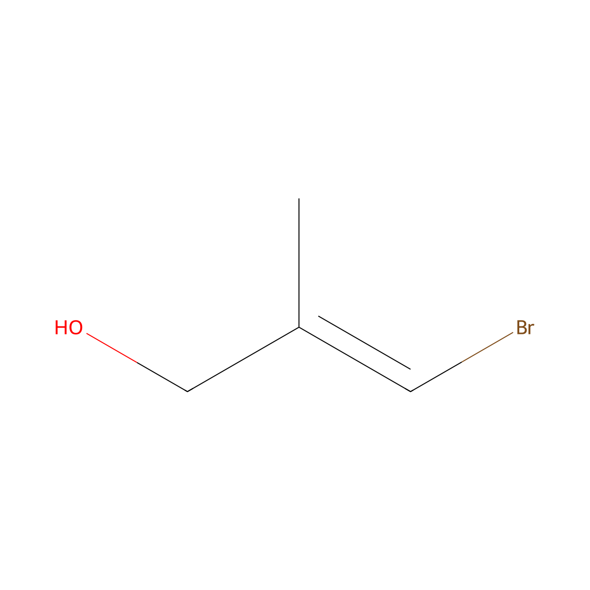 3-Bromo-2-methyl-2-propen-1-OL molecular structure, CAS 84695-29-4
