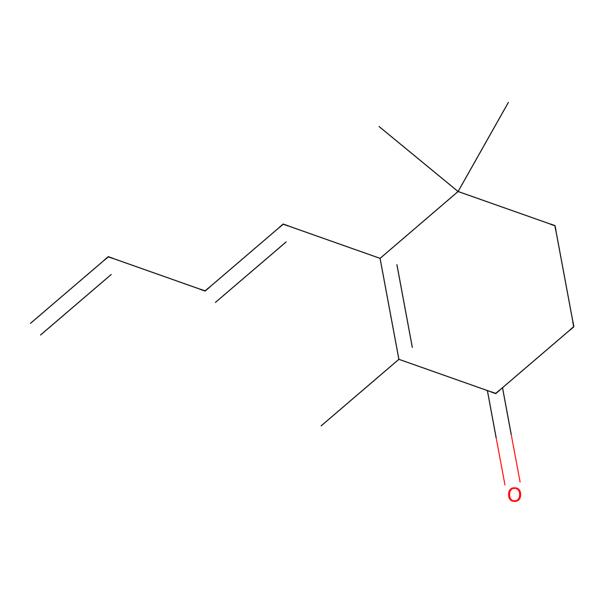 3-(1,3-Butadienyl)-2,4,4-trimethylcyclohex-2-en-1-one molecular structure, CAS 84696-84-4
