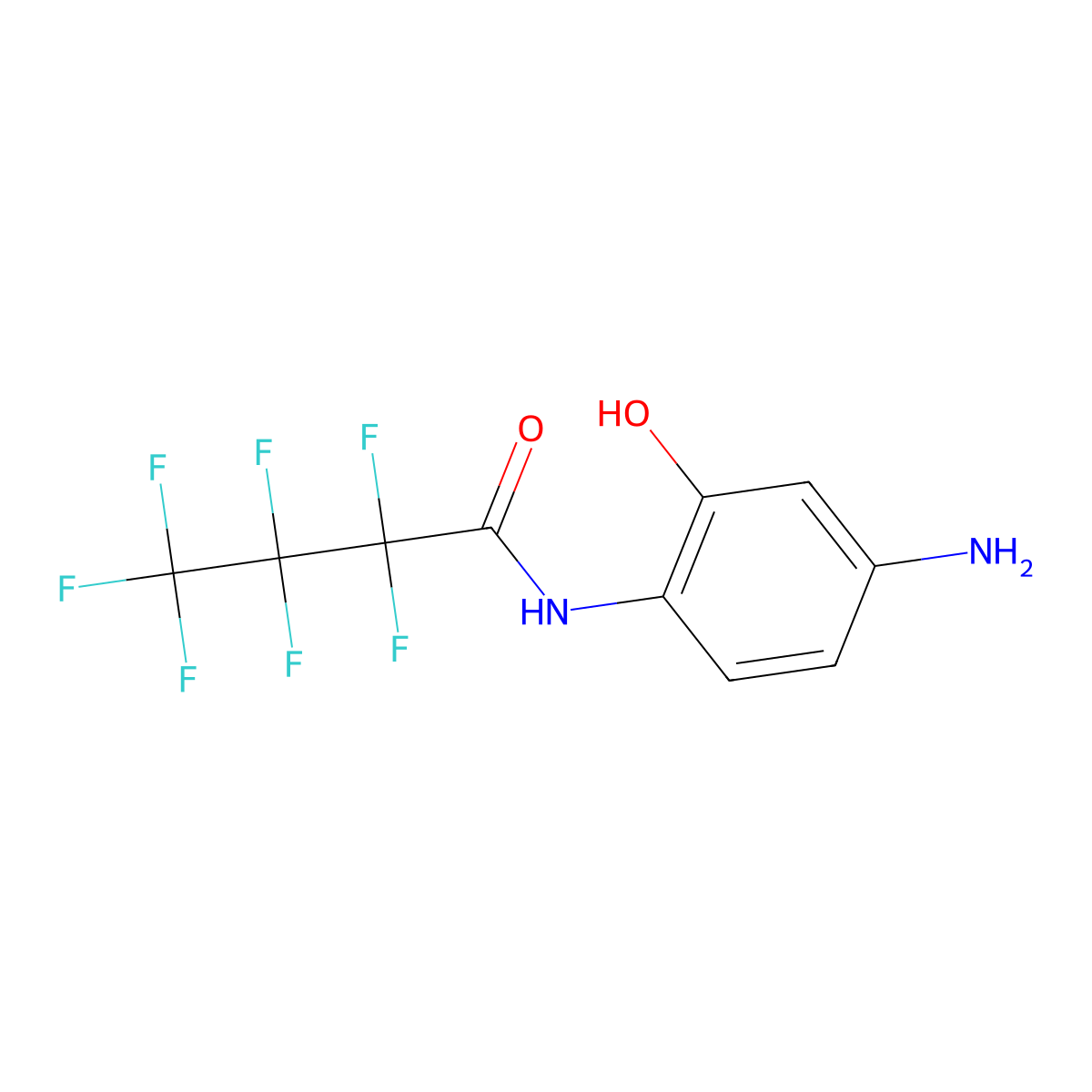 N-(4-Amino-2-hydroxyphenyl)-2,2,3,3,4,4,4-heptafluorobutyramide molecular structure, CAS 847-51-8